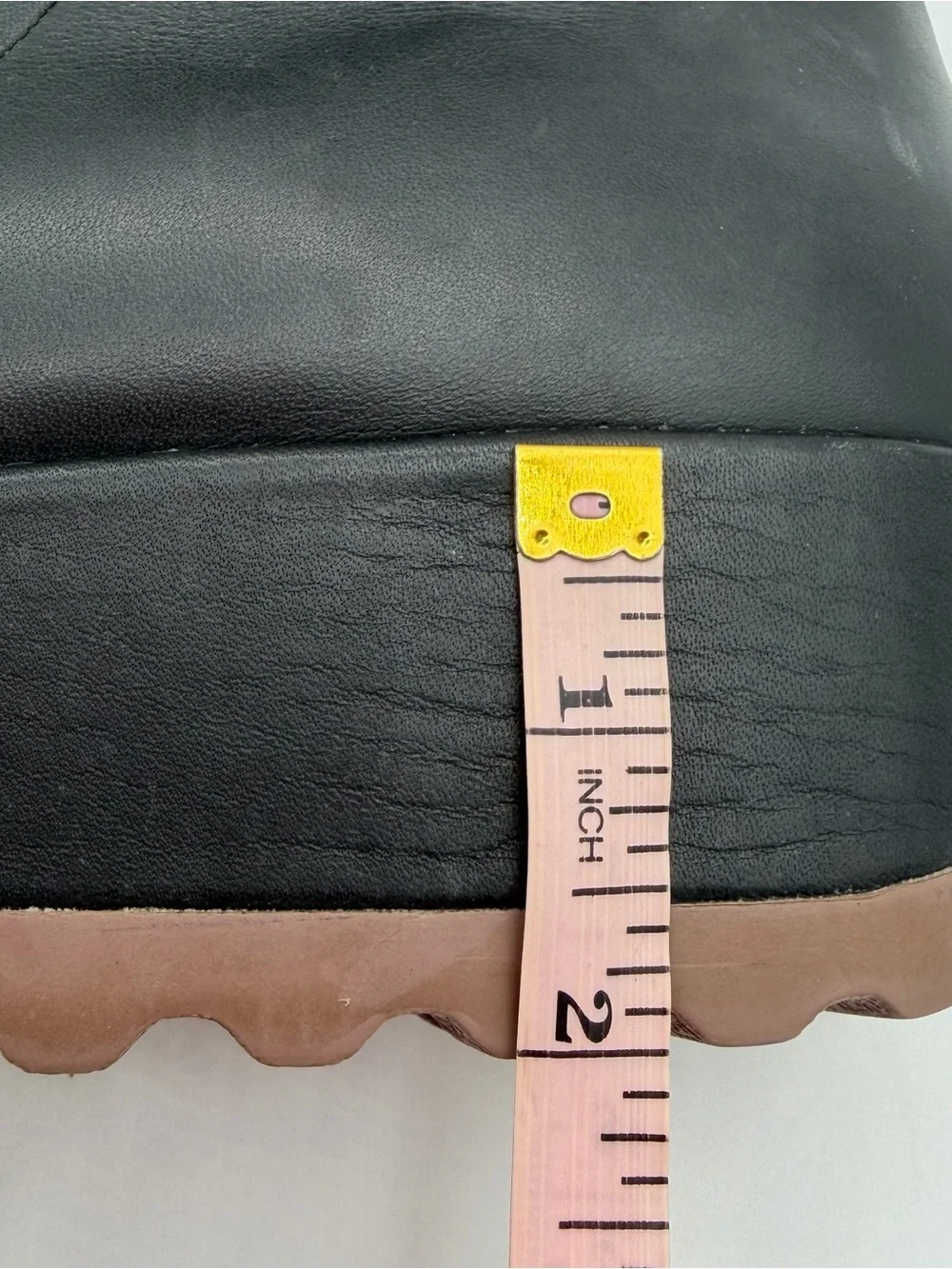 Camper Laika Platform Bootie Black Leather Size 9 EU 39 Ankle Side Zip